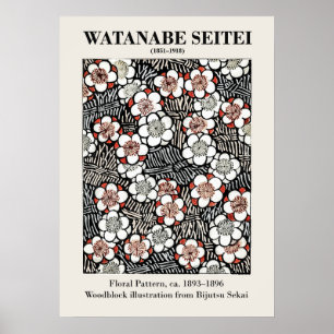 loral Mönster av Watanabe Seitei Poster
