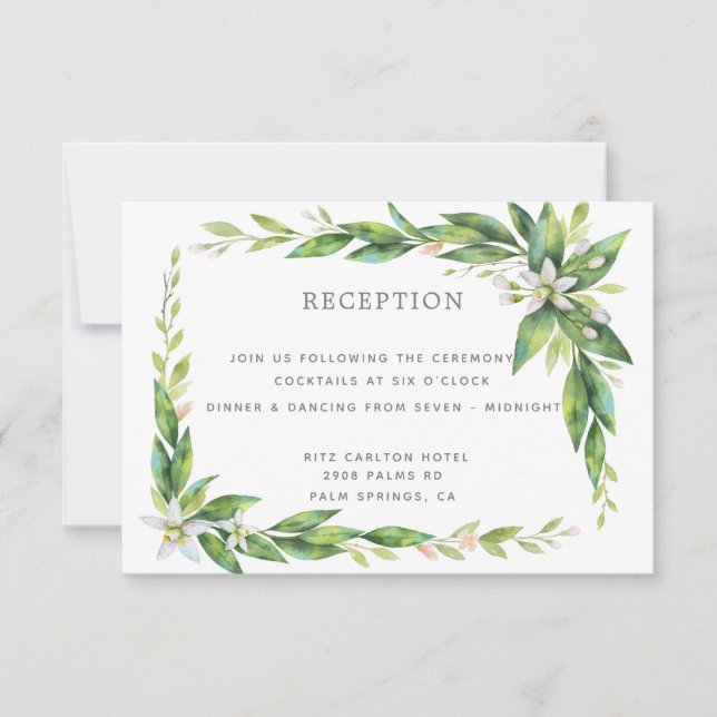 L'Orangerie Bröllopsmottagning Kort (Framsida)