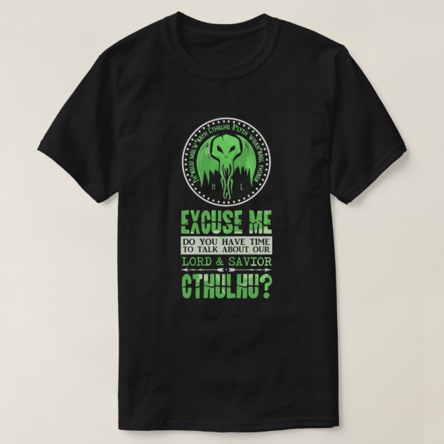 Lord and Savior Cthulhu Sarcastic Religion Parody  T Shirt (Design framsida)