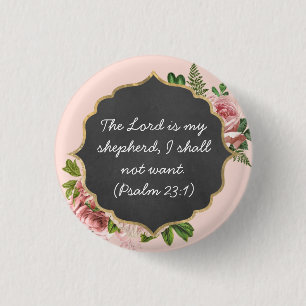 LORD är min herde Psalm 23:1 - Button Knapp