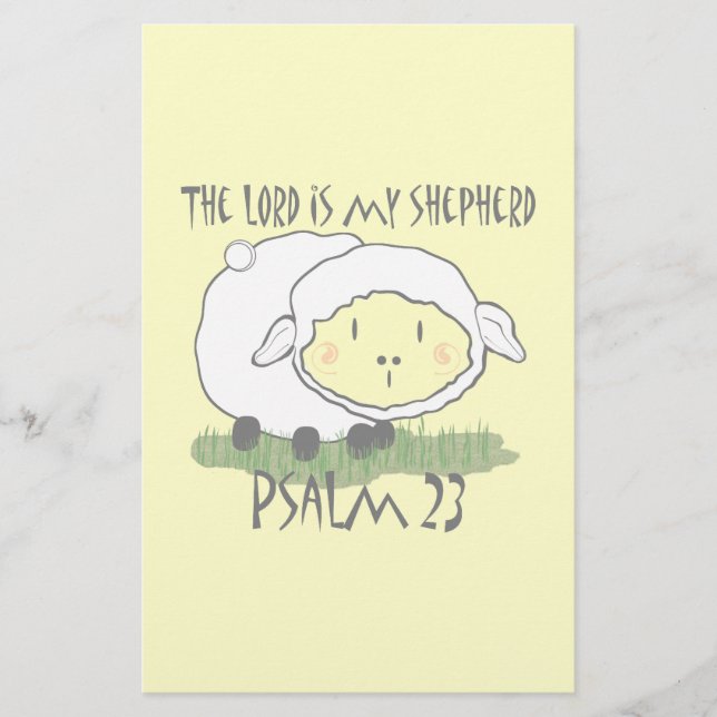 LORD är min herde Psalm 23 Spädbarn t-shirt- U (Framsida)