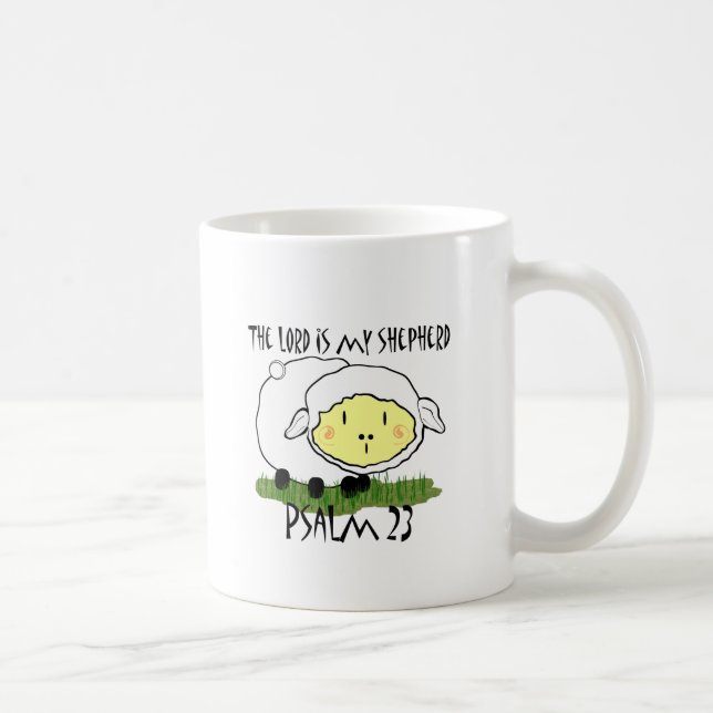 LORD är min herde Psalm 23 Spädbarn t-shirt- U Kaffemugg (Höger)