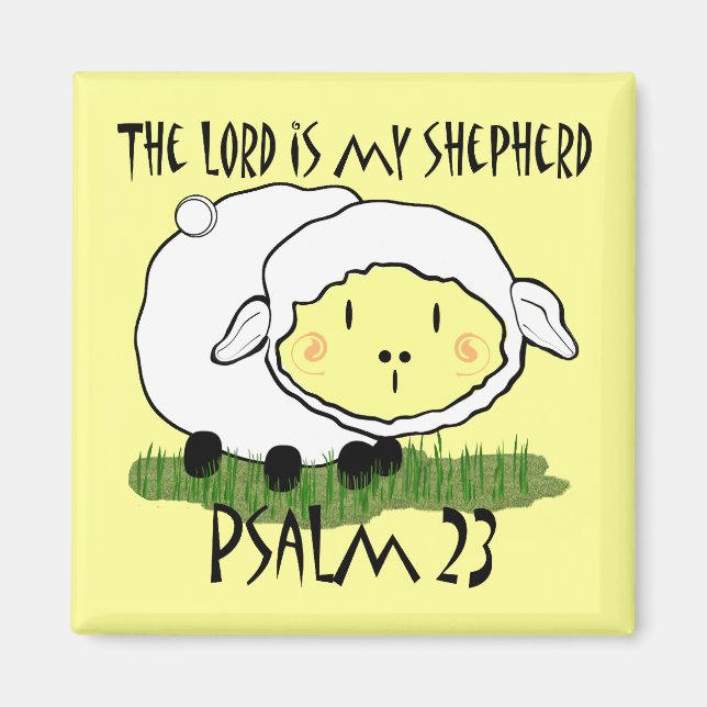 LORD är min herde Psalm 23 Spädbarn t-shirt- U Magnet (Framsidan)