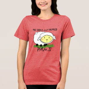LORD är min herde Psalm 23 Spädbarn t-shirt- U T-shirt I Triblend-tyg