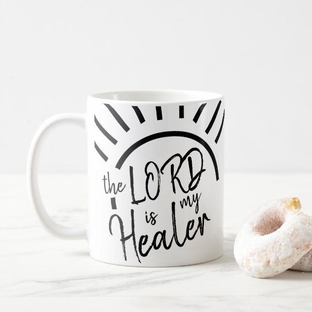 LORD är min örnbibelssida med svart text Kaffemugg (Med munk)