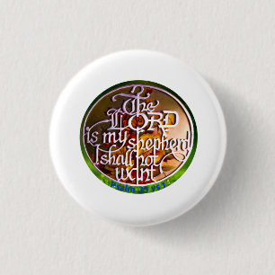 LORD är Min Shepherd ...Button Knapp