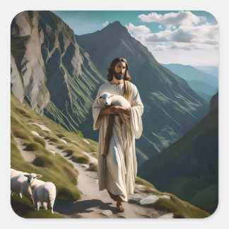 LORD är min Shepherd Fyrkantigt Klistermärke