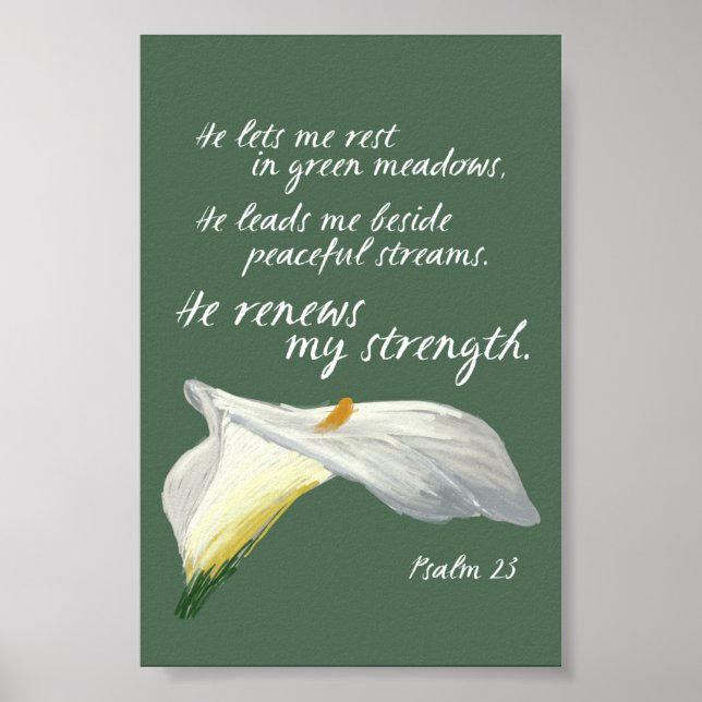 Lord är min Shepherd Psalm 23 Christian Bible Vers Poster (Framsidan)