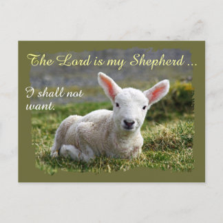 Lord är min Shepherd Psalm 23 Complete Version Vykort