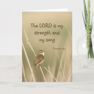 Lord är min styrka och Sång Scripture Sång Bird Kort