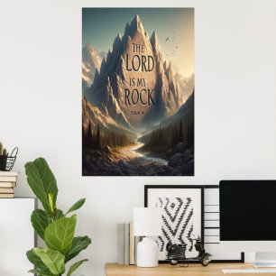 LORD ÄR MY STEN PSALM 18:2 POSTER