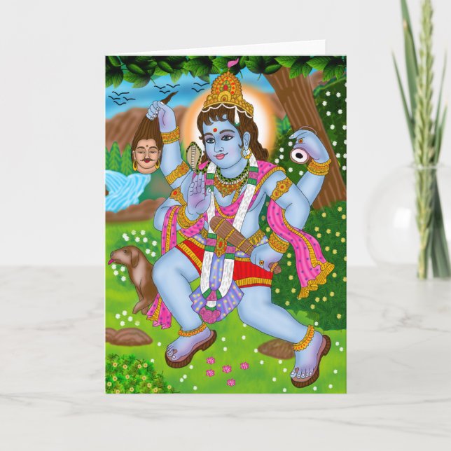 Lord Bhairava Greeting Card Kort (Framsida)