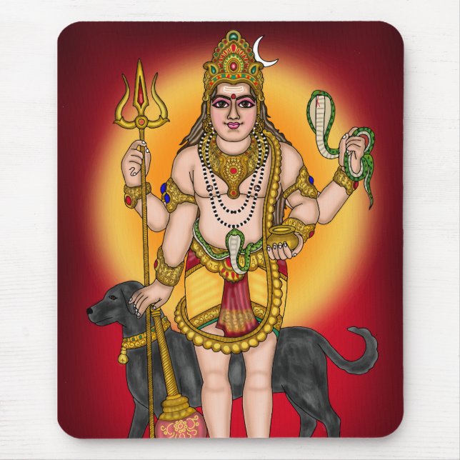 Lord Bhairava Vägg  Musmatta (Framsidan)
