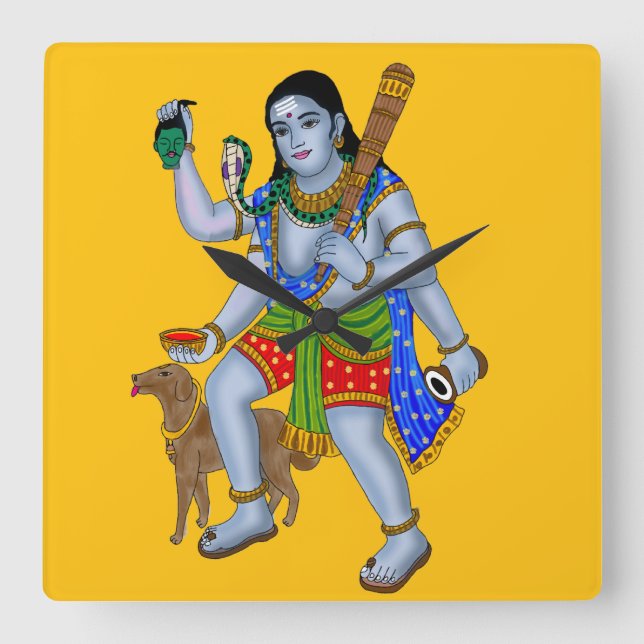 Lord Bhairava väggklocka (Framsida)