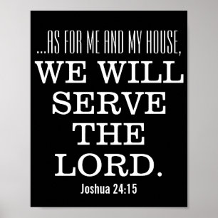  Lord Bible Verse Scripture Joshua 24 Poster