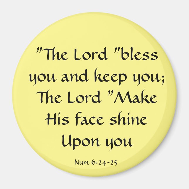 Lord Bless and behålla du bibelcitat Magnet (Framsidan)