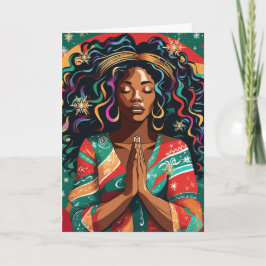 Lord Bless and Behålla You jul Black Woman Kort