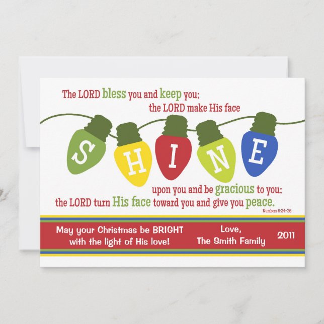 Lord Bless & Behålla You 2-sidiga julkort (Framsida)