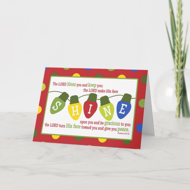 Lord Bless & Behålla You Scripture-julkortet Helgkort (Framsida)