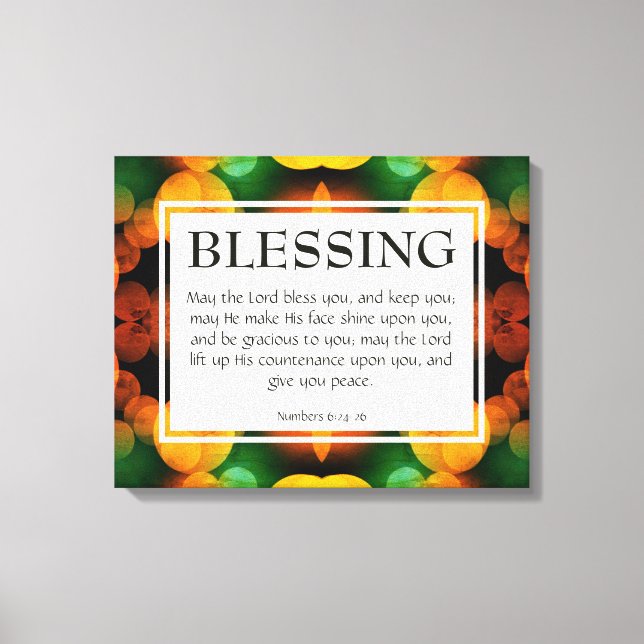 LORD BLESS DIG | Tal 6:24-26 Christian Canvastryck (Framsida)