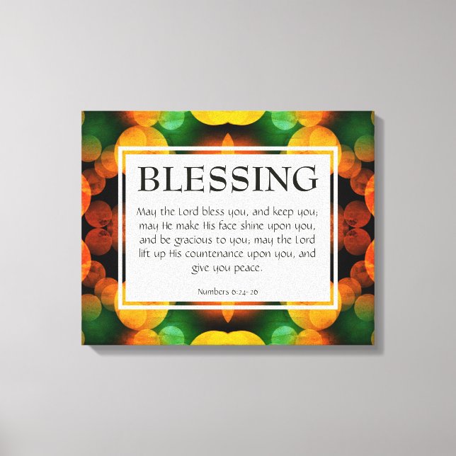 LORD BLESS DIG | Tal 6:24-26 Christian Canvastryck (Framsida)