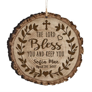 Lord Bless och Behålla dig Träets Keepsaké Orna