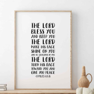 Lord Bless You and Behålla You, nummer 6:24-26 Poster