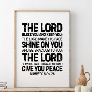 Lord Bless You and Behålla You, nummer 6:24-26 Poster