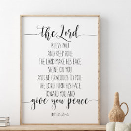 Lord Bless You and Behålla You, nummer 6:24-26 Poster
