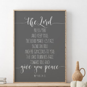 Lord Bless You and Behålla You, nummer 6:24-26 Poster