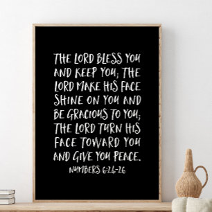 Lord Bless You and Behålla You, nummer 6:24-26 Poster