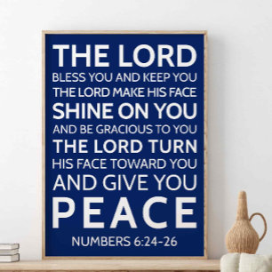 Lord Bless You and Behålla You, nummer 6:24-26 Poster