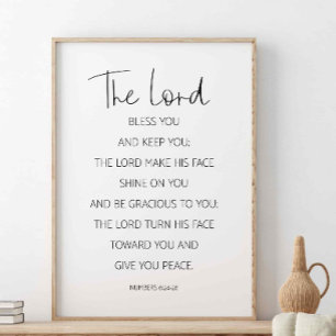 Lord Bless You and Behålla You, nummer 6:24-26 Poster