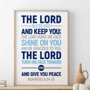 Lord Bless You and Behålla You, nummer 6:24-26 Poster
