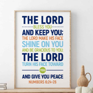 Lord Bless You and Behålla You, nummer 6:24-26 Poster
