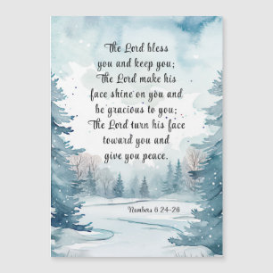 Lord Bless You Bible Winter Magnetic Card