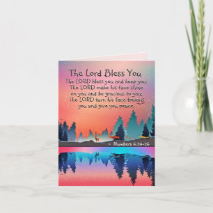 Lord Bless You Numbers 6:24-26 Winter Sjö Kort
