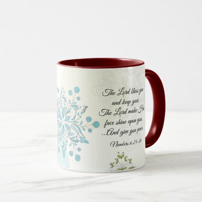 Lord Bless You Numbers 6:24 Bible Verse Mugg (Framsida höger)
