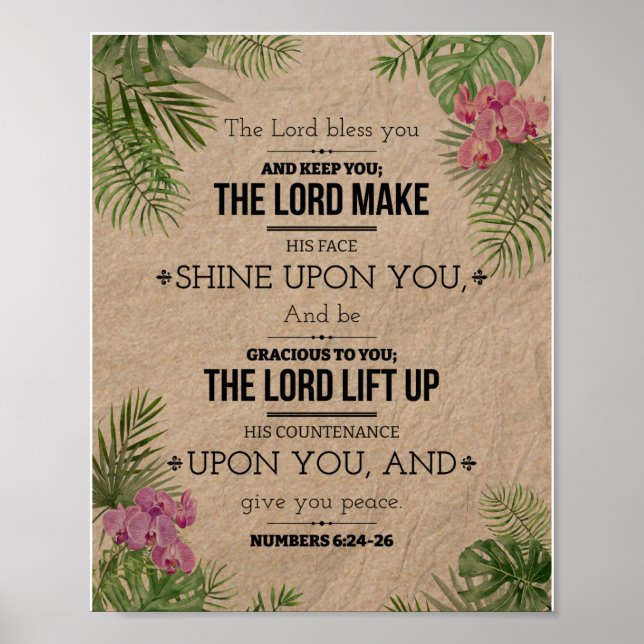 Lord Bless You, nummer 6:24-26 Poster (Framsidan)