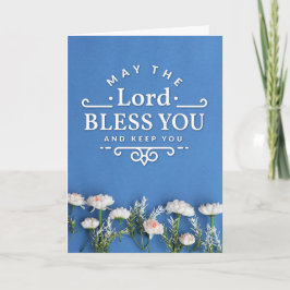 Lord Bless You och behålla dig med blomsterkortet Kort