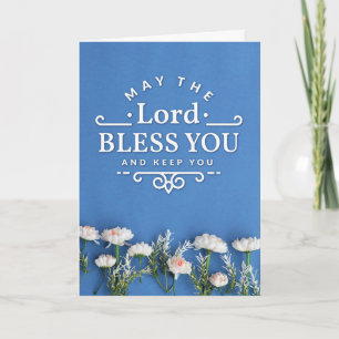 Lord Bless You och behålla dig med blomsterkortet Kort
