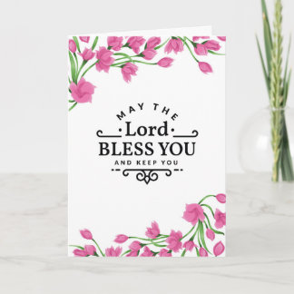 Lord Bless You och behålla dig med Flowers Kort
