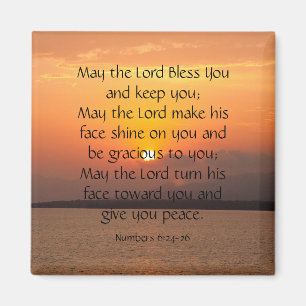 Lord Bless You Sunset Magnet