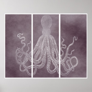 Lord Bodner Triptych in Dusky Rosa Poster