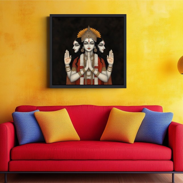 Lord Brahma a Modern Andlig Porträtt Painting Poster (Skapare uppladdad)