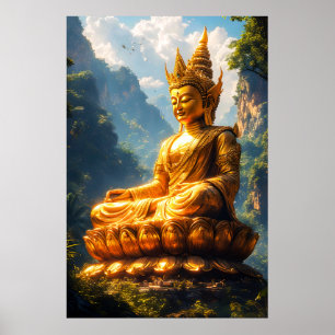 Lord Buddha från det gyllene landet Poster