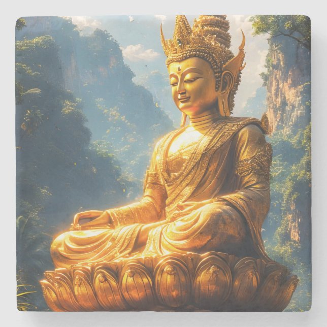 Lord Buddha från det gyllene landet Stenunderlägg (Framsidan)