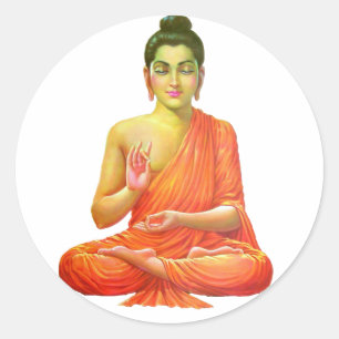 Lord Buddha Runt Klistermärke