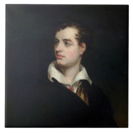 Lord Byron (av Laslett John Pott) Kakelplatta