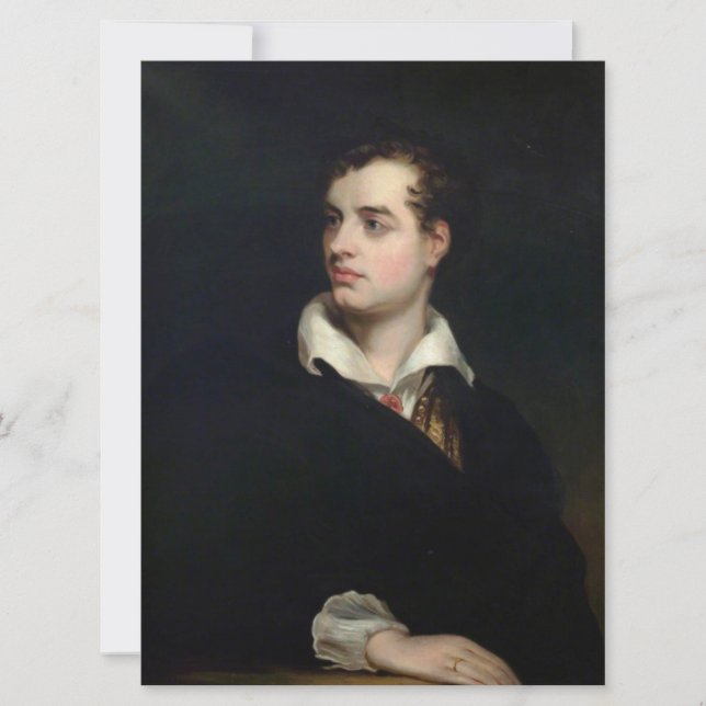 Lord Byron (av Laslett John Pott) Kort (Framsida)